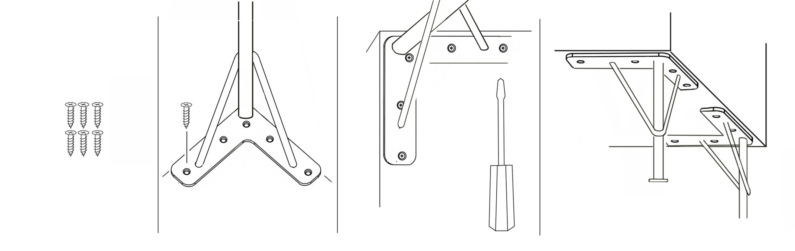 Mounting instruction for Harald legs