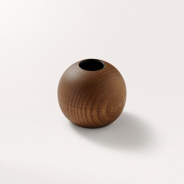 Bill Candle Holder Walnut finish